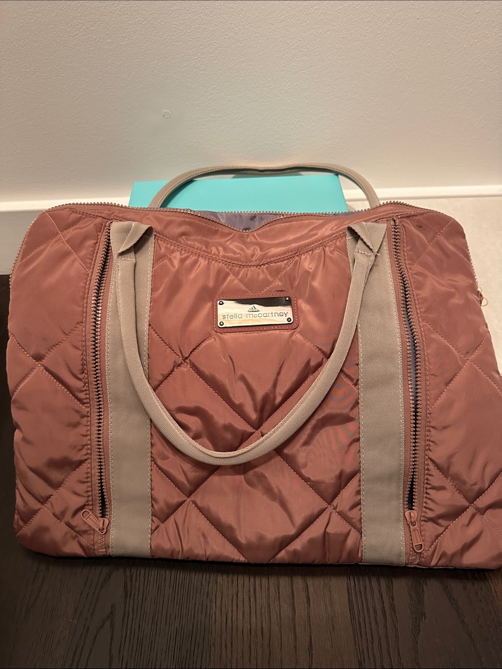 Stella McCartney for Adidas Quilted Dusty Rose Travel Tote